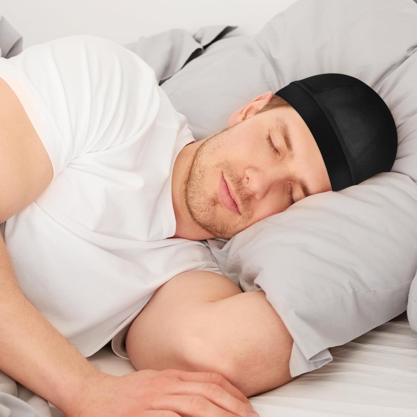 Silky Satin Wave Caps - 3 Pcs Soft Breathable Hair Wraps | Unisex Shower Bonnet for Sleep & Style