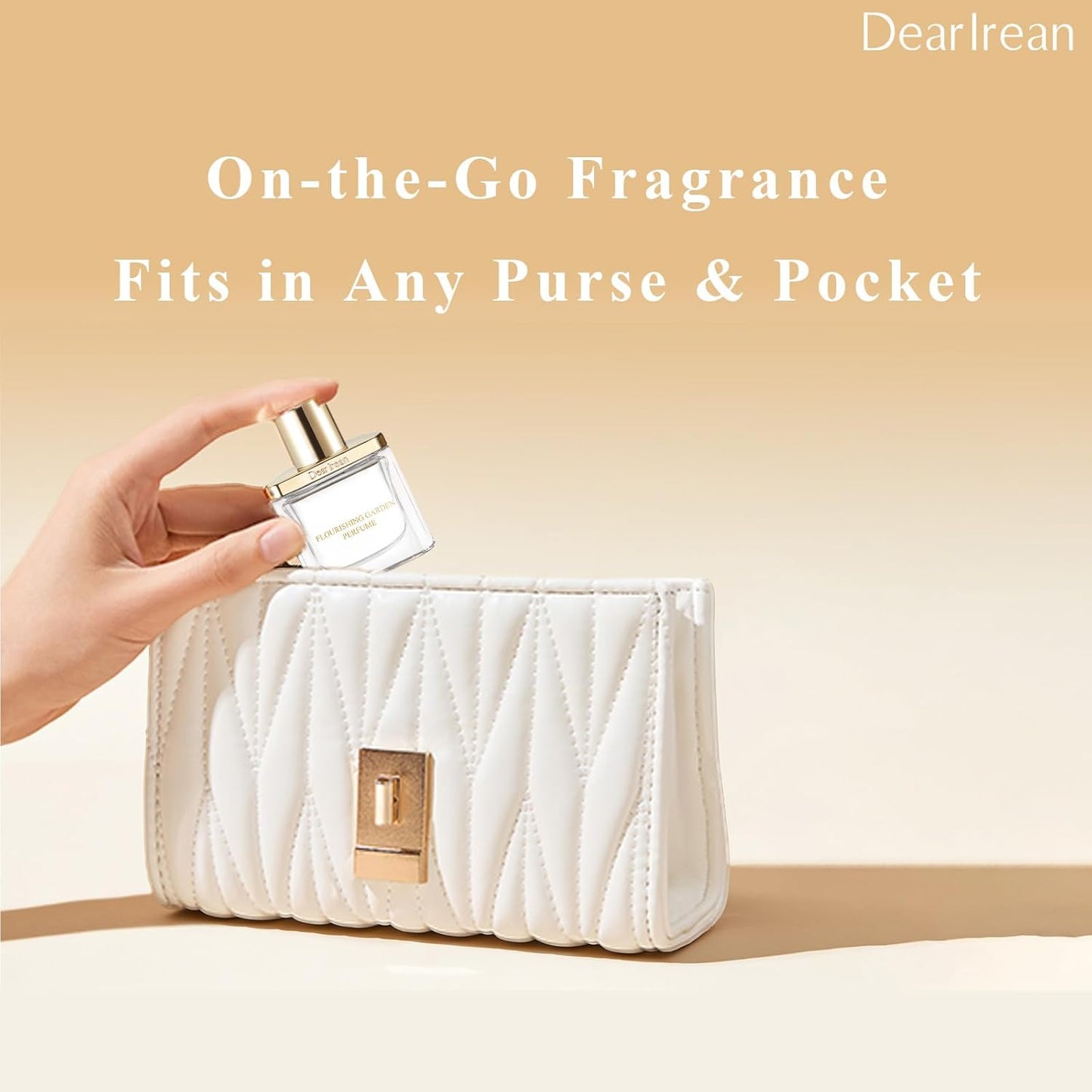 Dear Irean | Long Lasting Floral Romance Perfume for Women - Rose & Jasmine, Mini Travel Size 0.34 Oz