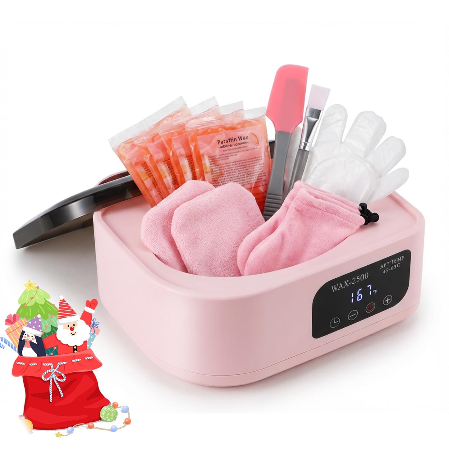 BAOSHISHAN Hand Wax Paraffin Machine, 3500ML Paraffin Wax Warmer with Auto-Timer & 113℉-167℉ Display Temperature Control, Paraffin Wax Machine for Hands for Skin Moisturizing Home Spa Beauty (5 Pack)