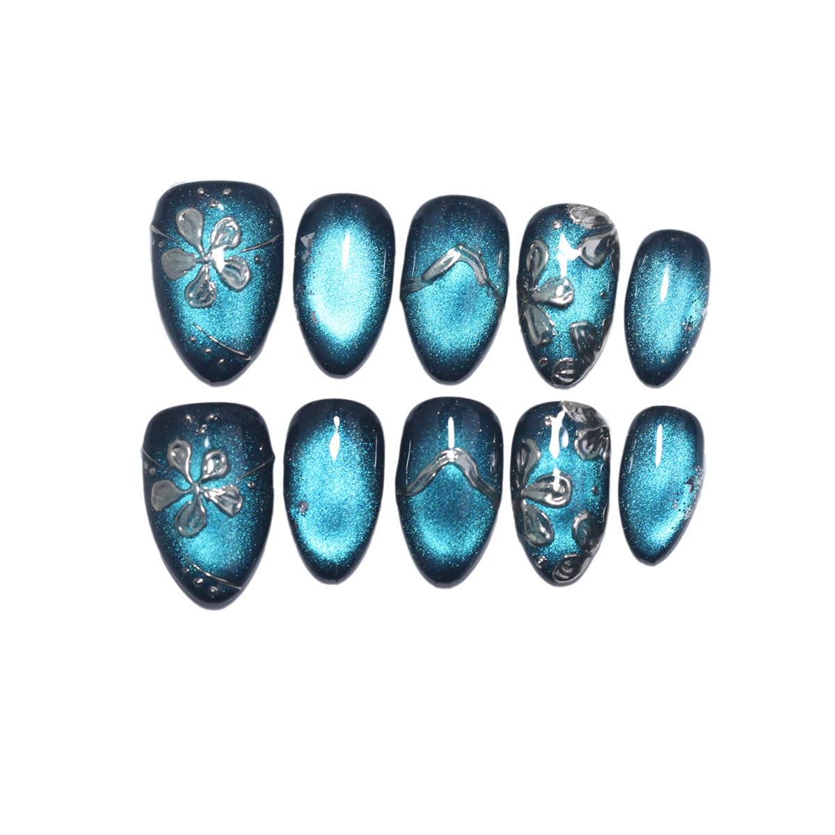 Handmade Press On Nails - Nude Pink Glitter French Tips | 10 Pcs Reusable & Easy to Apply