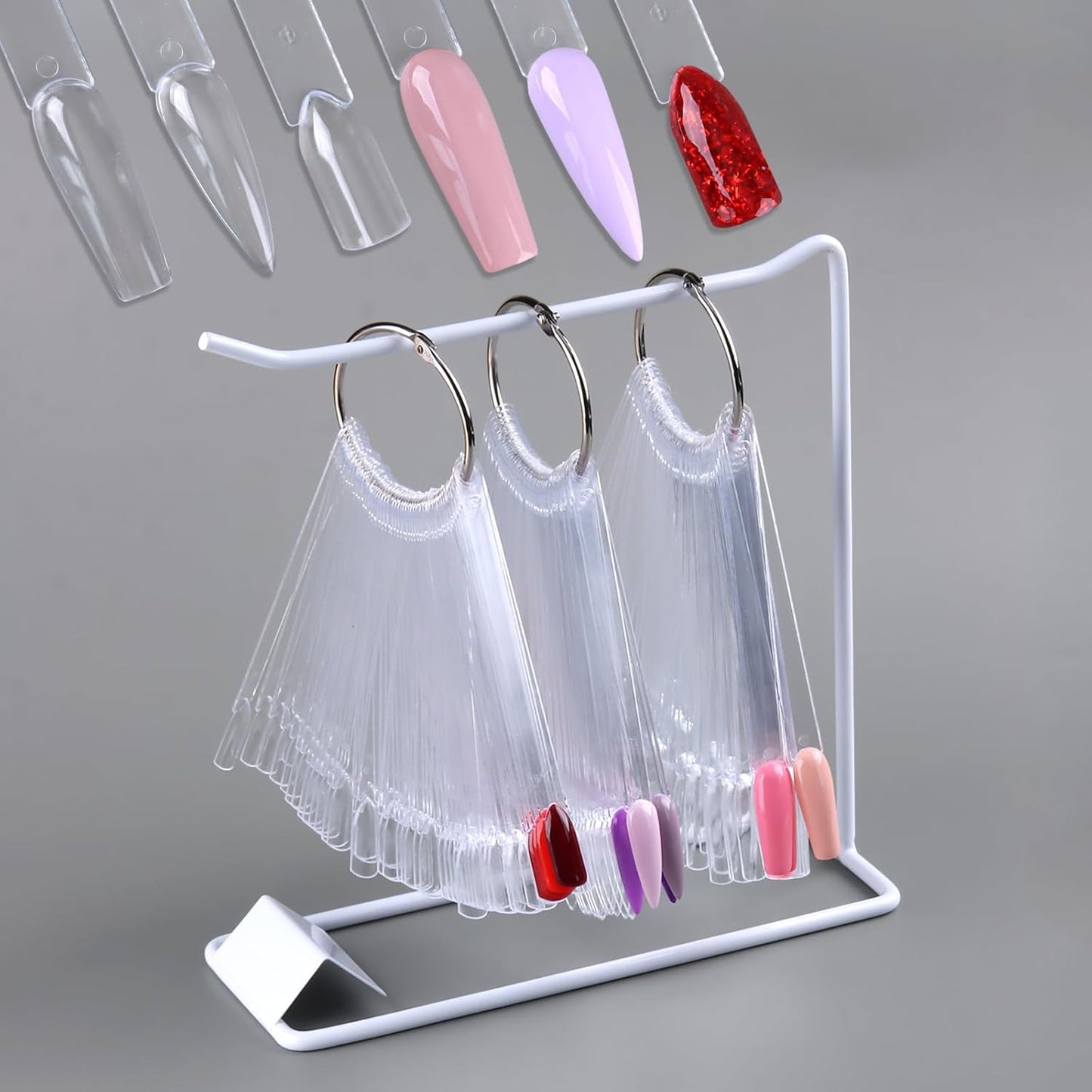 Nail Swatch Sticks - 150 Pcs Natural Beige Spoon Shaped Color Display Tips | Acrylic Practice Tools for Home & Salon