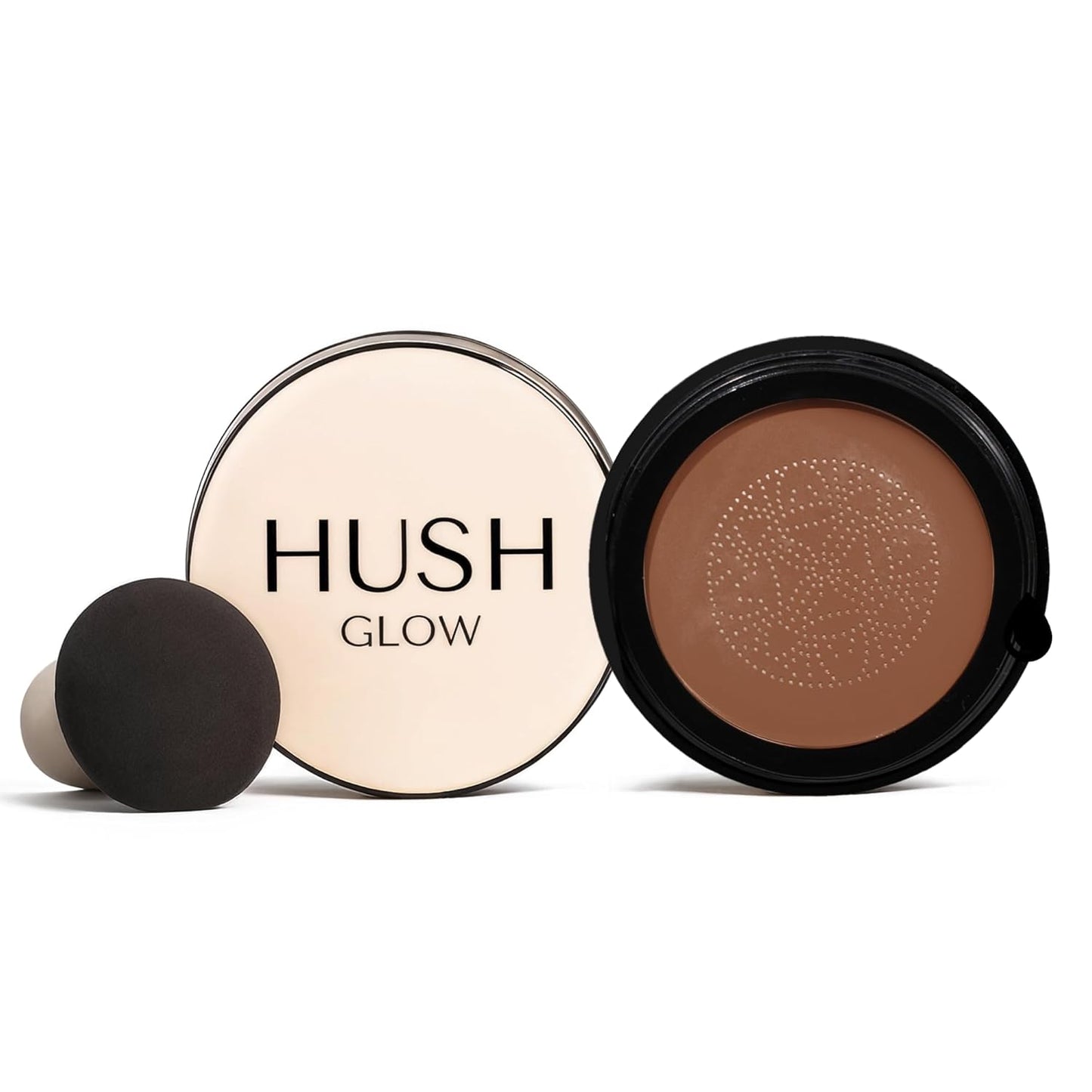 Hush Glow™ Foundation Cushion SPF 30 - Lightweight Skincare-Infused Foundation with Mushroom Applicator for Mature Skin | Brunet Brown