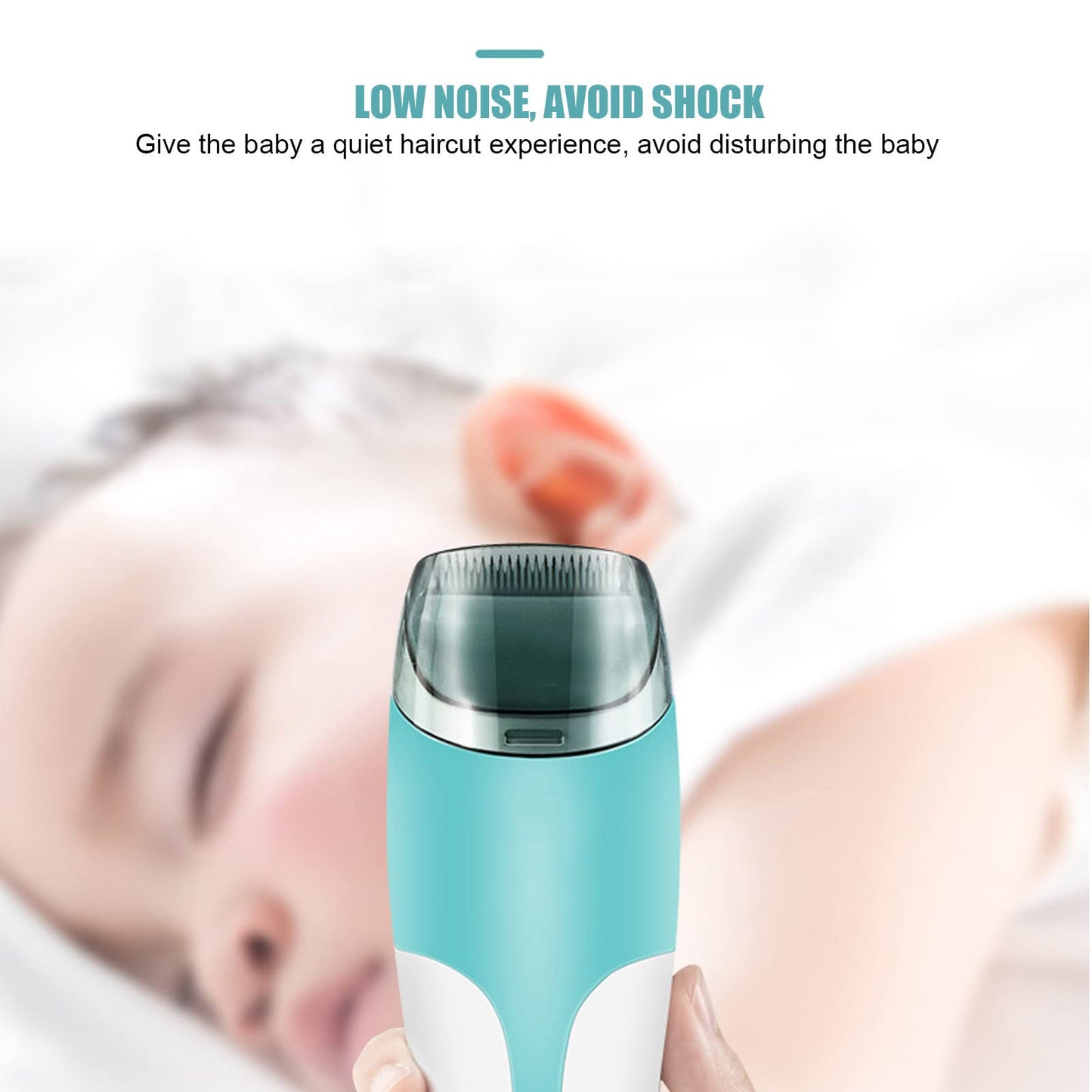 Agatige Baby Hair Clipper, Professional Vacuum Auto Sucking Electric Hair Clippers with Trimmer Guide Comb Haircut Rechargeable Cordless Hair Cutting Machine for Infants & Kids