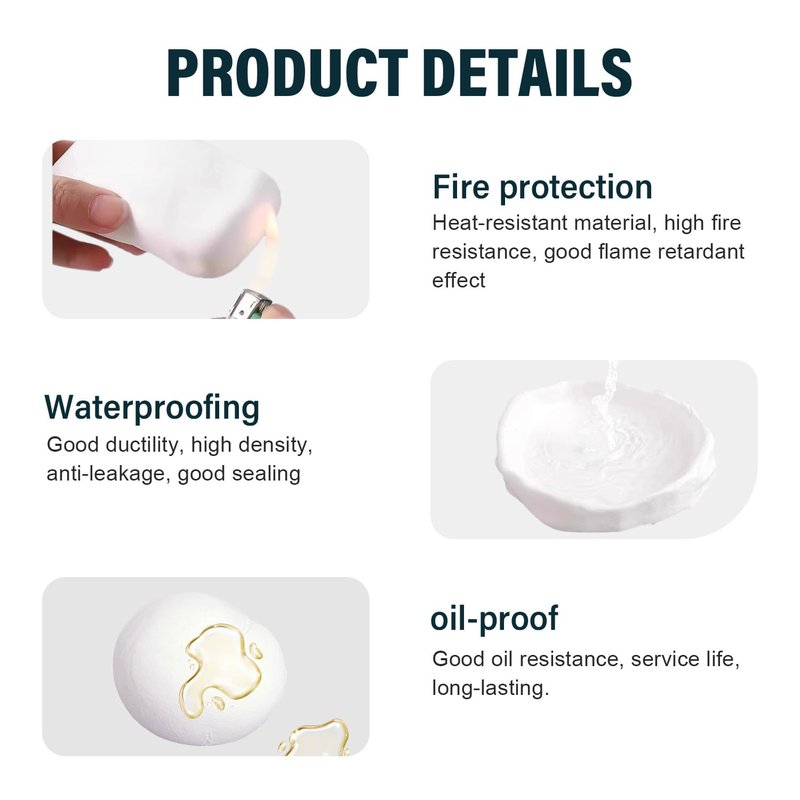 2026 Upgraded Repair Sealing Clay, Waterproof Sealant Mastic,Quick Mending Mud for Drain Connection, Wall Hole, Air Conditioning Hole Waterproof Seal Putty (8)