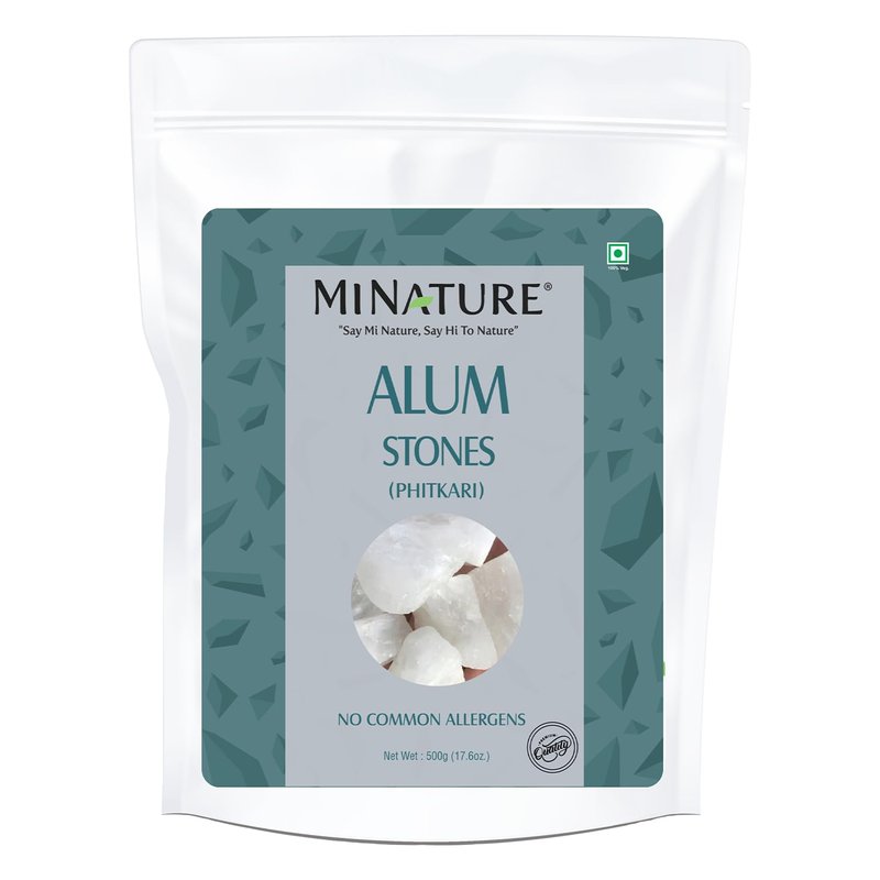 minature Potassium Alum Stone 500g |Phitkari Block| Pure Fitkari for Post Shave Care | Skin Care & Multiple Uses| Natural Deodorant