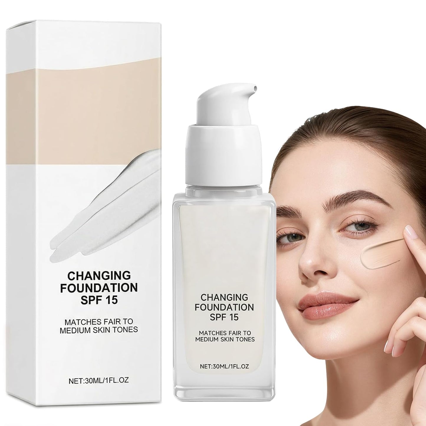 Color Changing Foundation for Mature Skin - Hydrating Concealer Cream | Lightweight, Buildable Coverage, Natural Finish