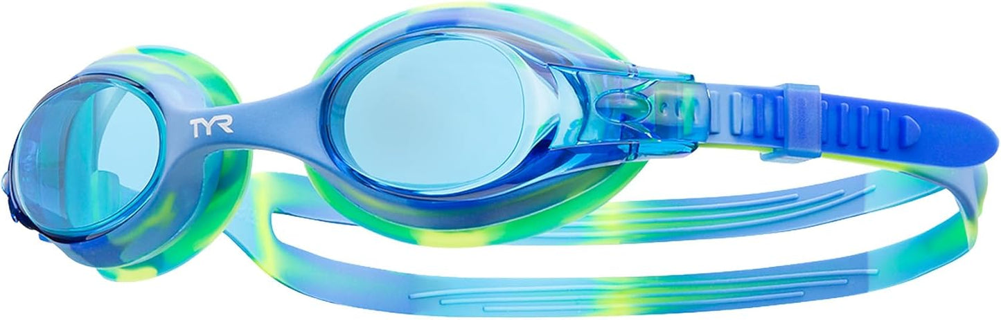 Swimple Tie-Dye Kids' Swim Goggles - Comfortable Fit & UV Protection | Adjustable Strap