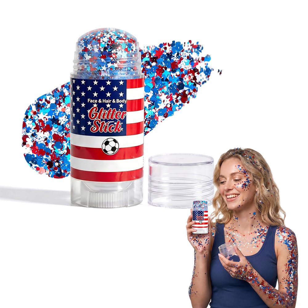 Face Paint Stick for Sports Fans - Washable Red, White & Green Body Paint for Baseball & Soccer Games | 2026 Design