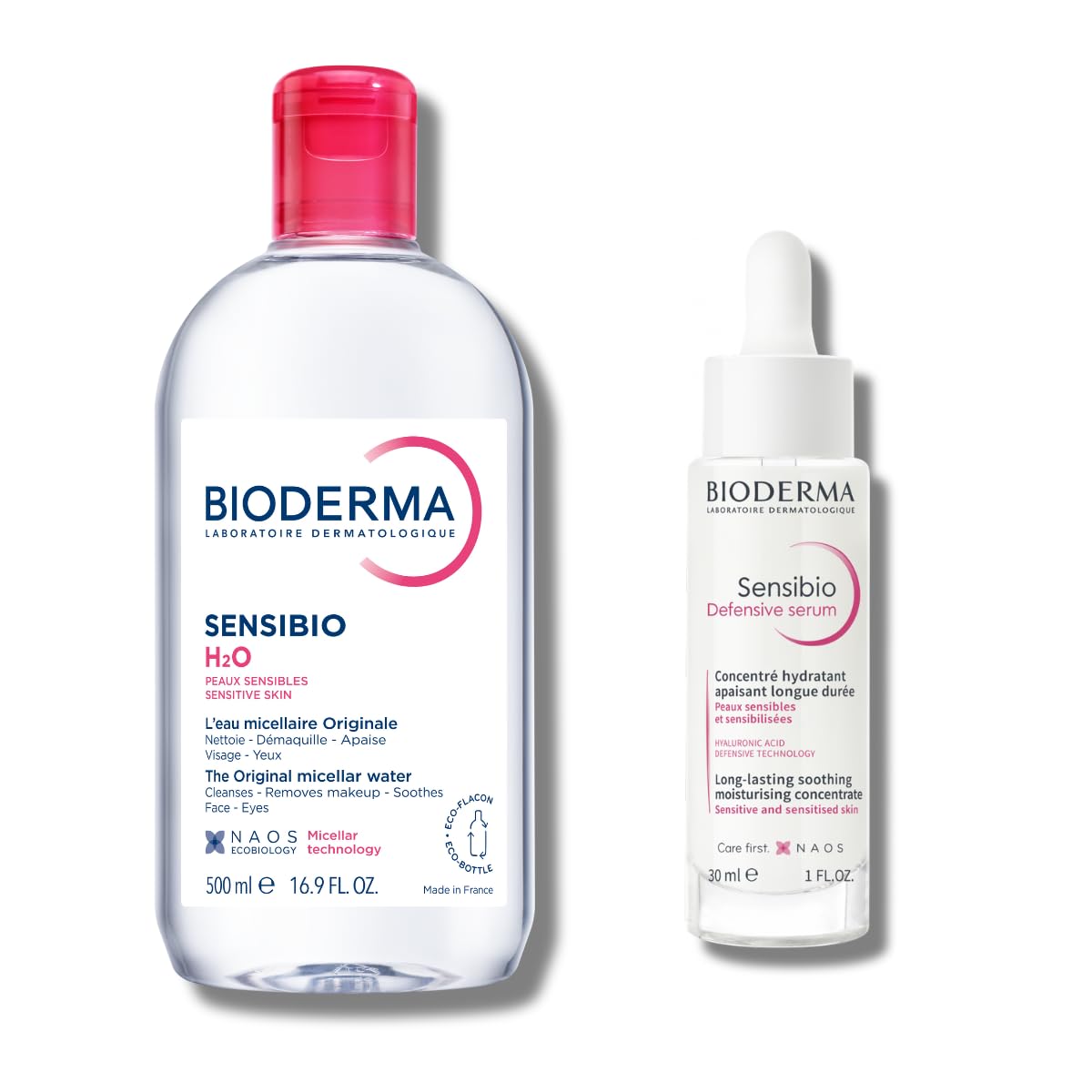 Bioderma Sensibio H2O Micellar Water - Gentle Makeup Remover & Face Cleanser for Sensitive Skin | 500ml