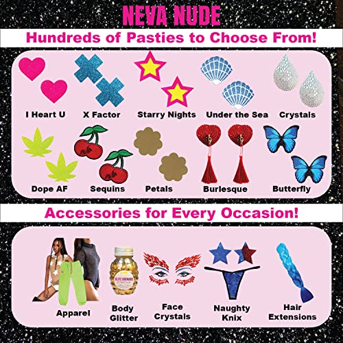 Neva Nude Rainbow Brite Glitz Grenade Keychain - Chunky Body Glitter with Aloe