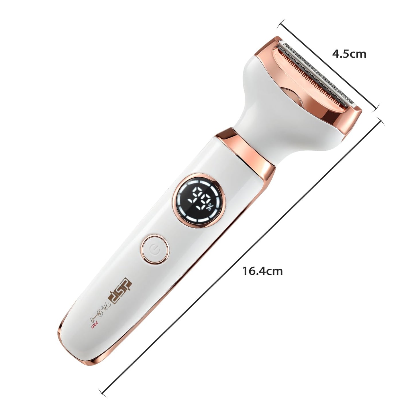 DSP 4 in 1 Electric Razor for Women, Rechargeable Ladies Shaver with LED Display & Fast Charging, Electric Trimmer for Face Body Legs Bikini, Portable Grooming Kit for Family