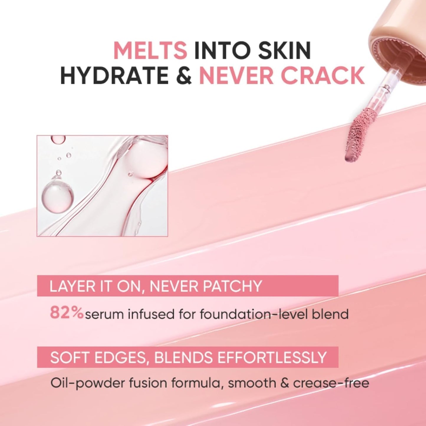 Liquid Blush Serum - High Pigment, Buildable Formula for Dewy Radiant Cheeks | Lightweight Cream Blush (#01 Fig)