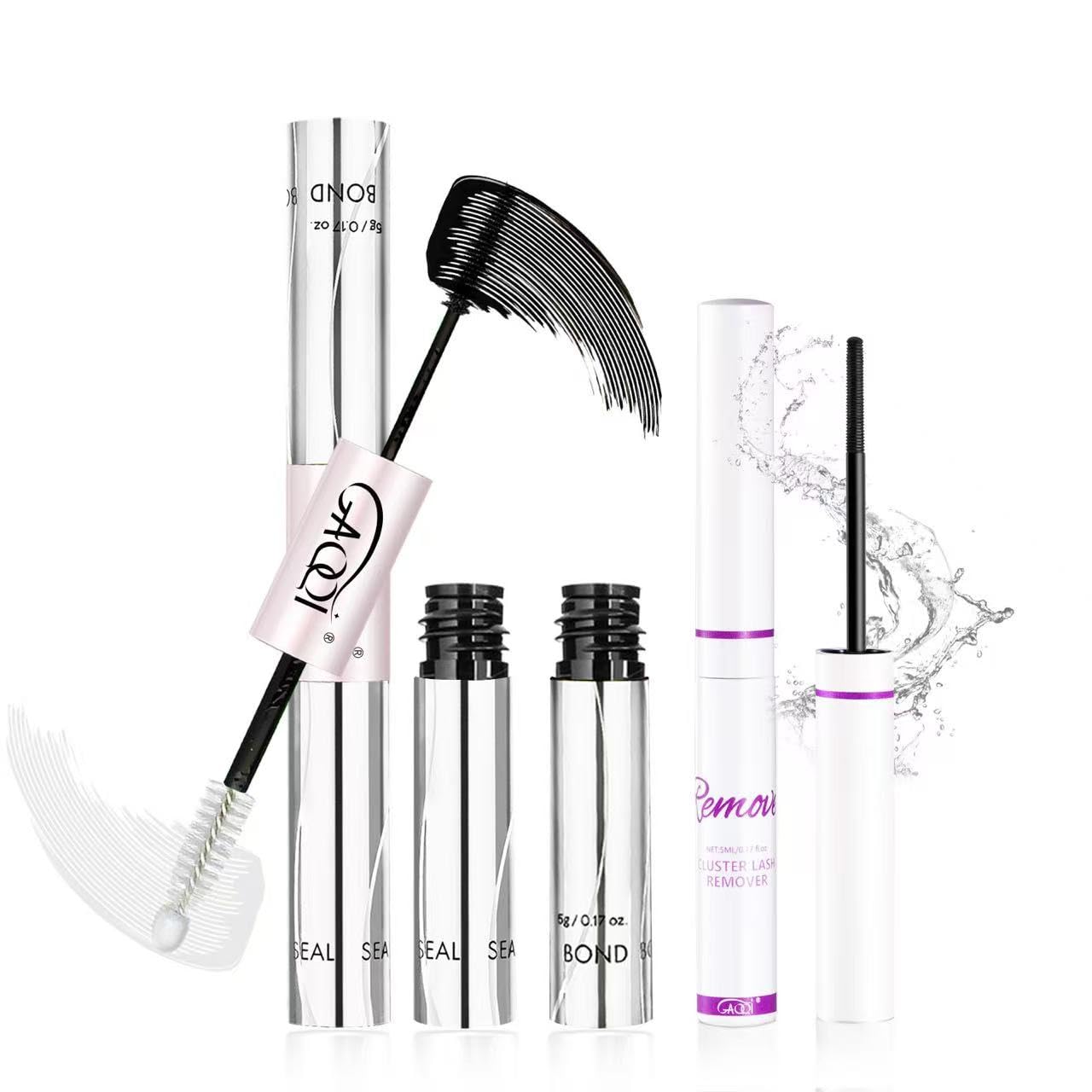 Lash Bond and Seal Set - 10ml Waterproof Lash Cluster Glue + 5ml Gentle Remover | Strong Hold for 72 Hours