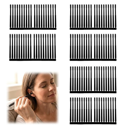 120PCS Disposable Sticky Ear Wax Removal Sticks, Gentle Ear Cleaning Stick, Adhesive Ear Cleaner Sticky Pick, Portable Family Pack Stick Ear Cleaner for Home, Travel, Daily Personal Care, 6 Set