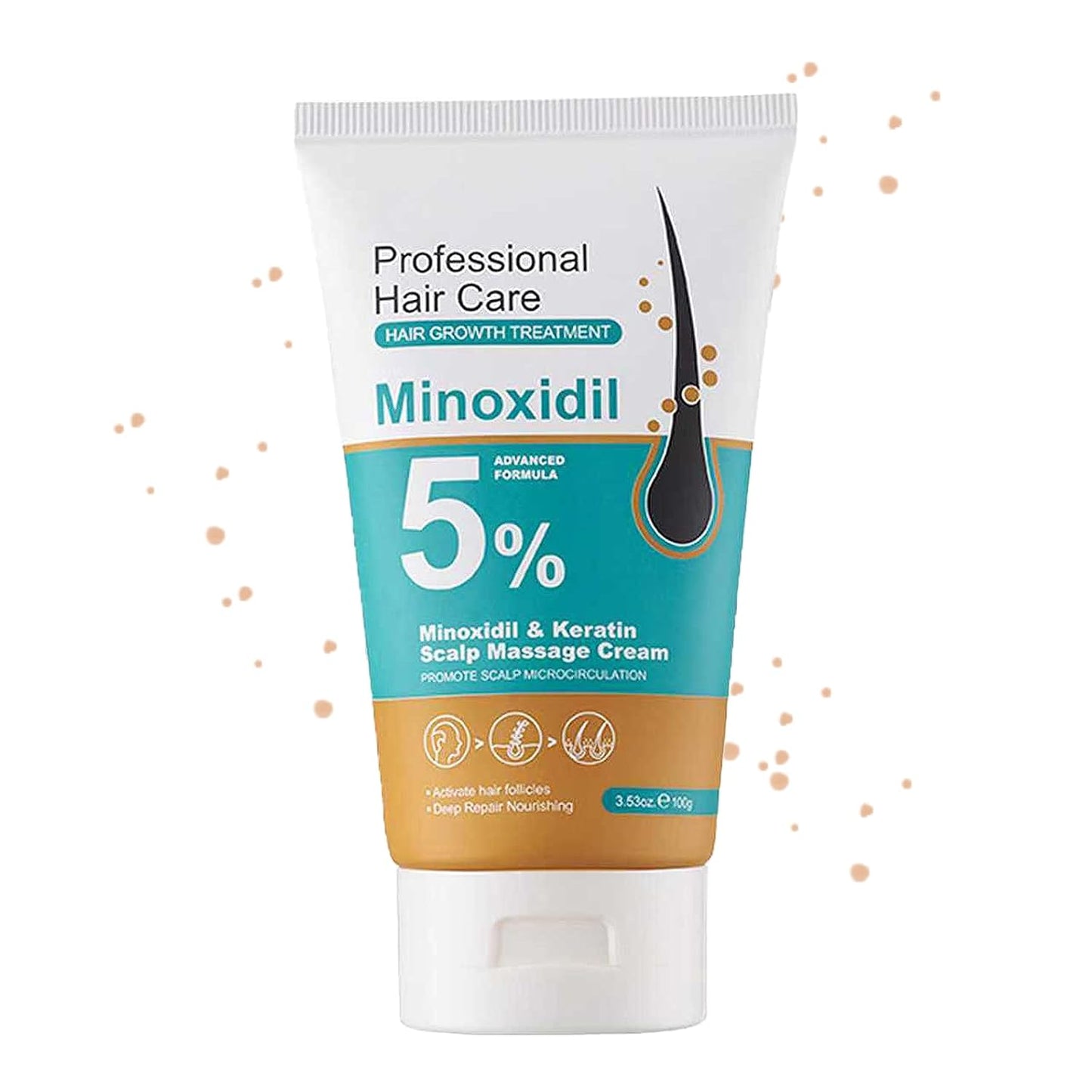 Minoxidil Scalp Moisturizer | Extra Strength Hair Growth Cream with Peptide & Ginger Extract for Men & Women