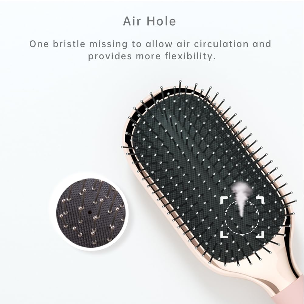 Hair Brush for Thick Curly Hair - Paddle Brush for Smooth, Shiny Hair | Suitable for Wet & Dry Use