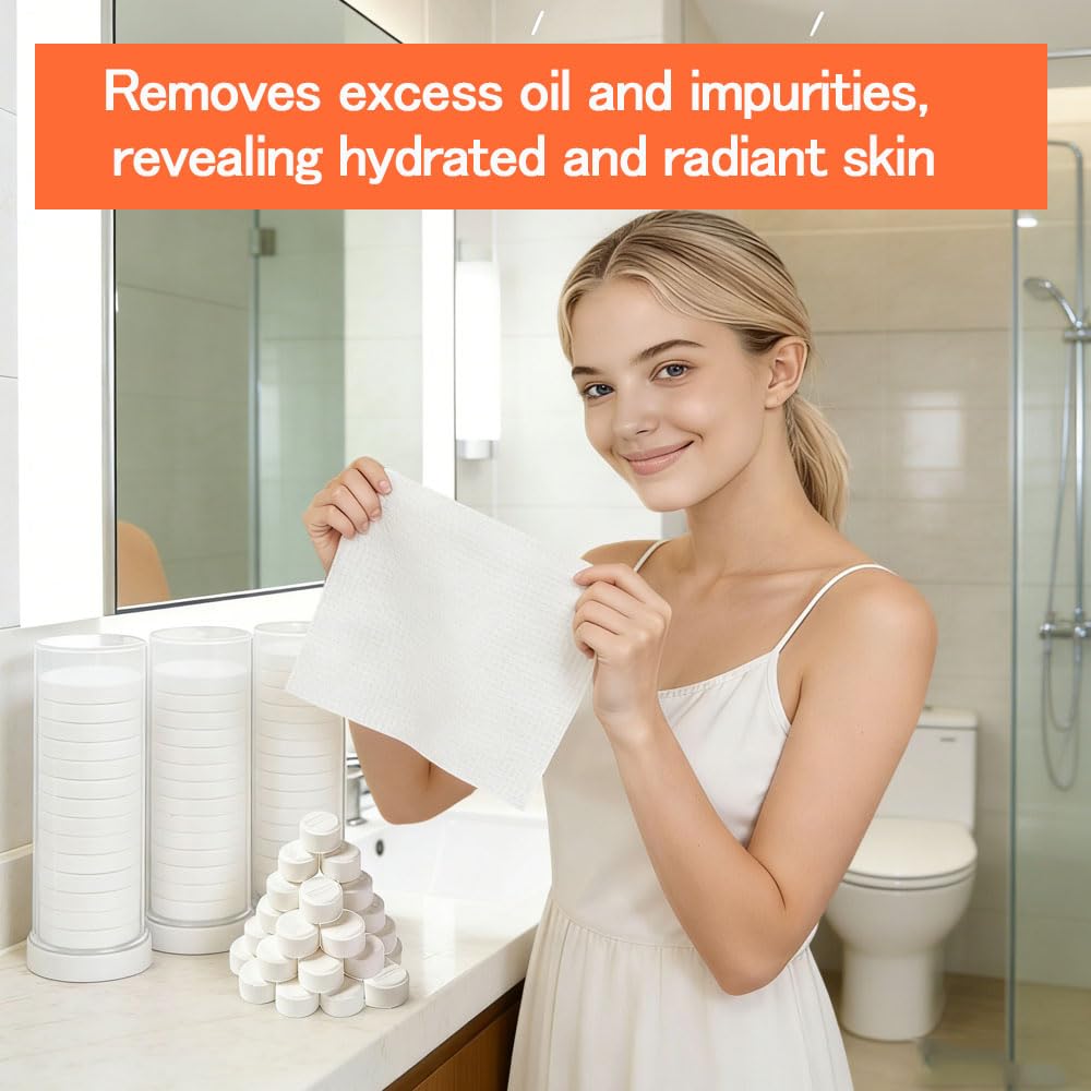 Disposable Face Towels - Quick-Dry Hot Towels for Spa & Home Use | 60-Pack