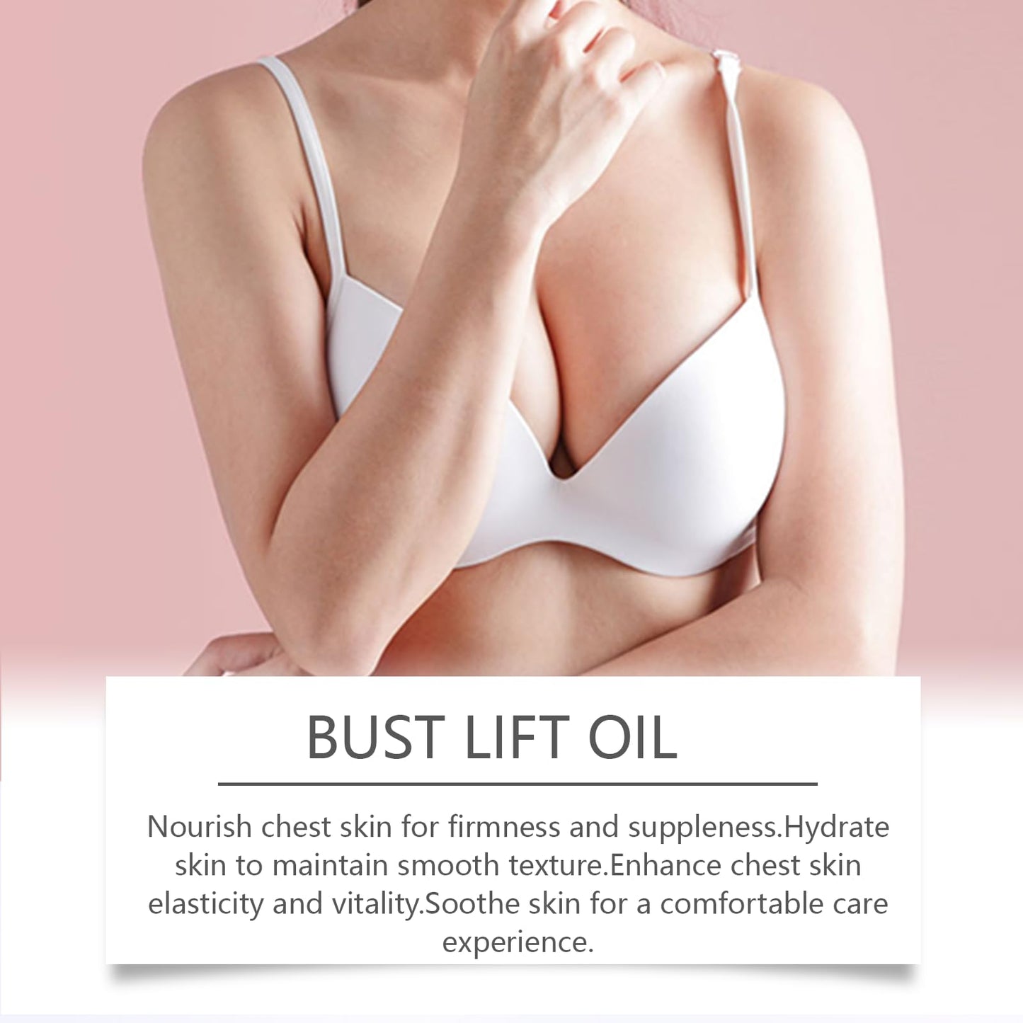 KunMan Bust Lift Oil, Breast Plump Oil, Lightweight & No-Greasy, Lift, Firm & Plum Naturally, for All Skin Types, 1Fl.oz