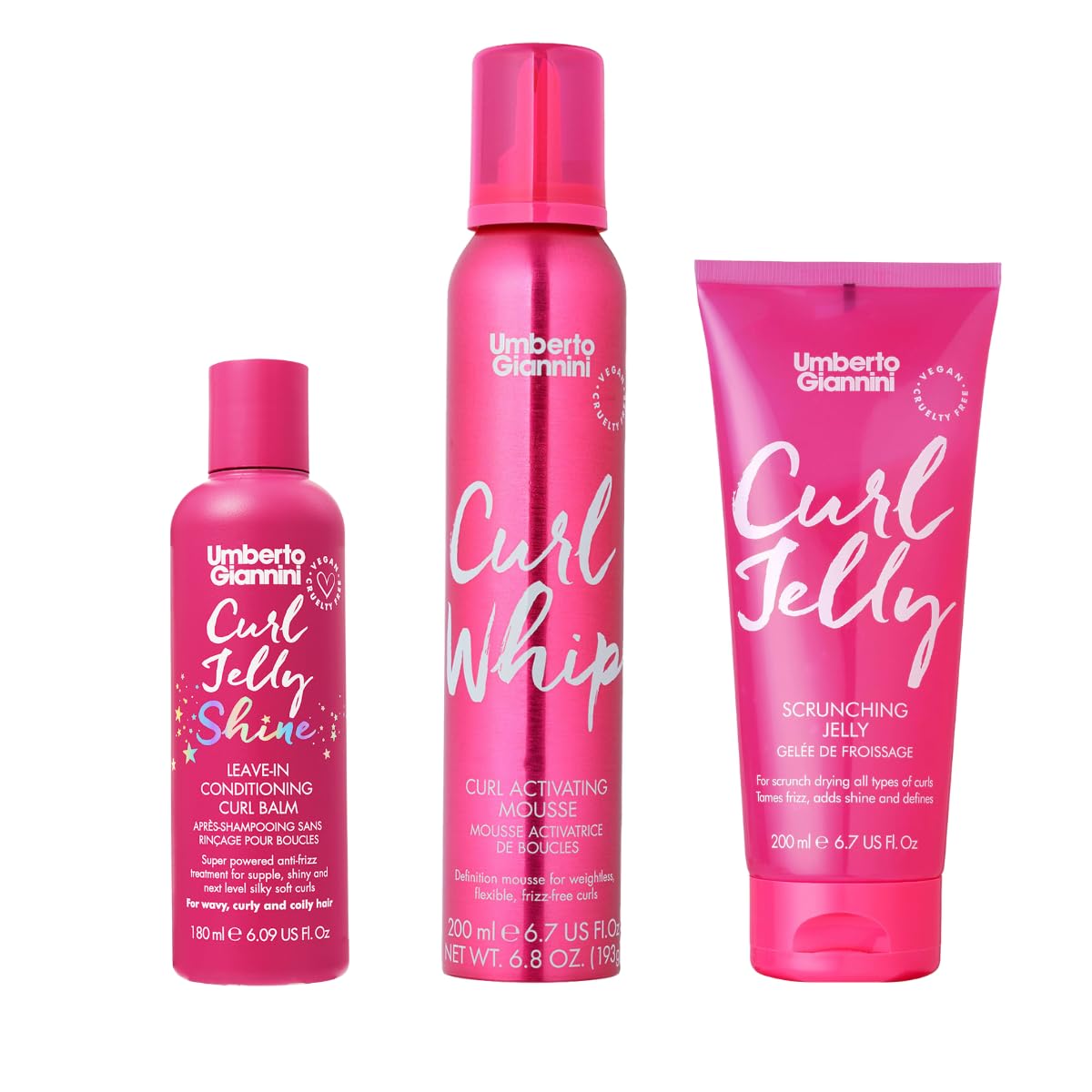 Umberto Giannini Banana Jelly Styling Gel - Strong Hold Curl & Slick Back Gel for Curly Hair | Anti-Frizz, Vegan, 200ml