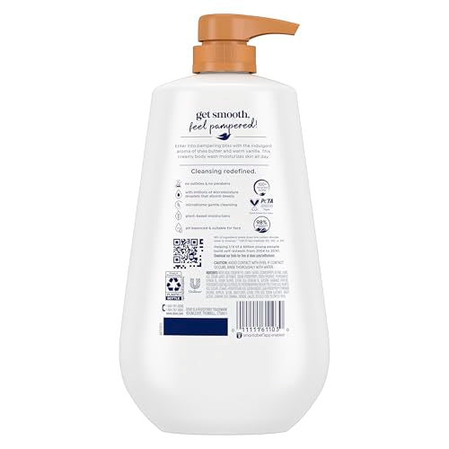 Dove Body Wash with Shea Butter & Vanilla - 30.6 oz Pump, Sulfate Free