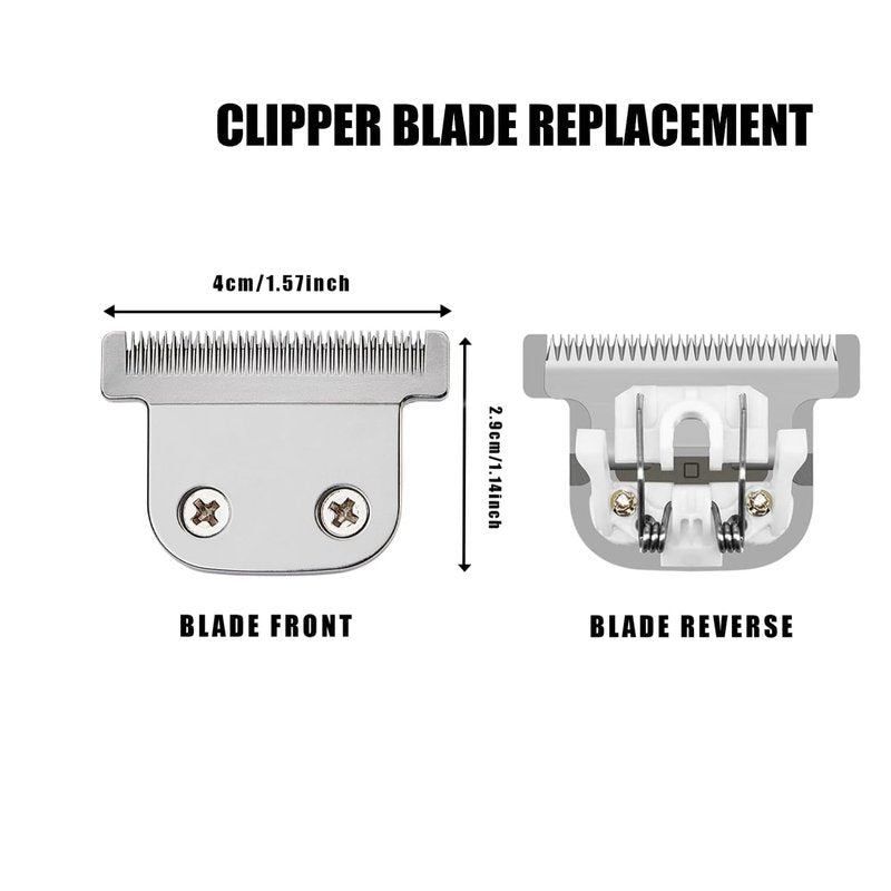 Replacement T Blade Detachable Compatible with Wahl T Blades for Trimmers Models 9864/9864SS/9686/9818A/9854L/9876L/9854(2Silver Pack)