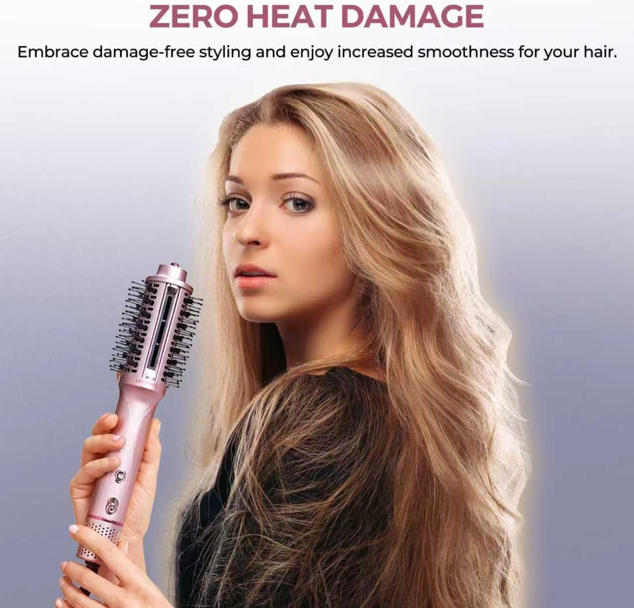 Ionic Hair Dryer Brush - 3 in 1 Hot Air Brush for Faster Drying & Styling | Lightweight Volumizer with Negative Ions