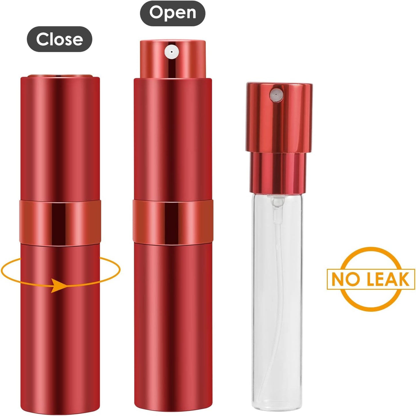 Travel Atomizer Bottles - Refillable Mini Fragrance Sprayers | 8ml Pocket Perfume Dispenser (4 Pack)