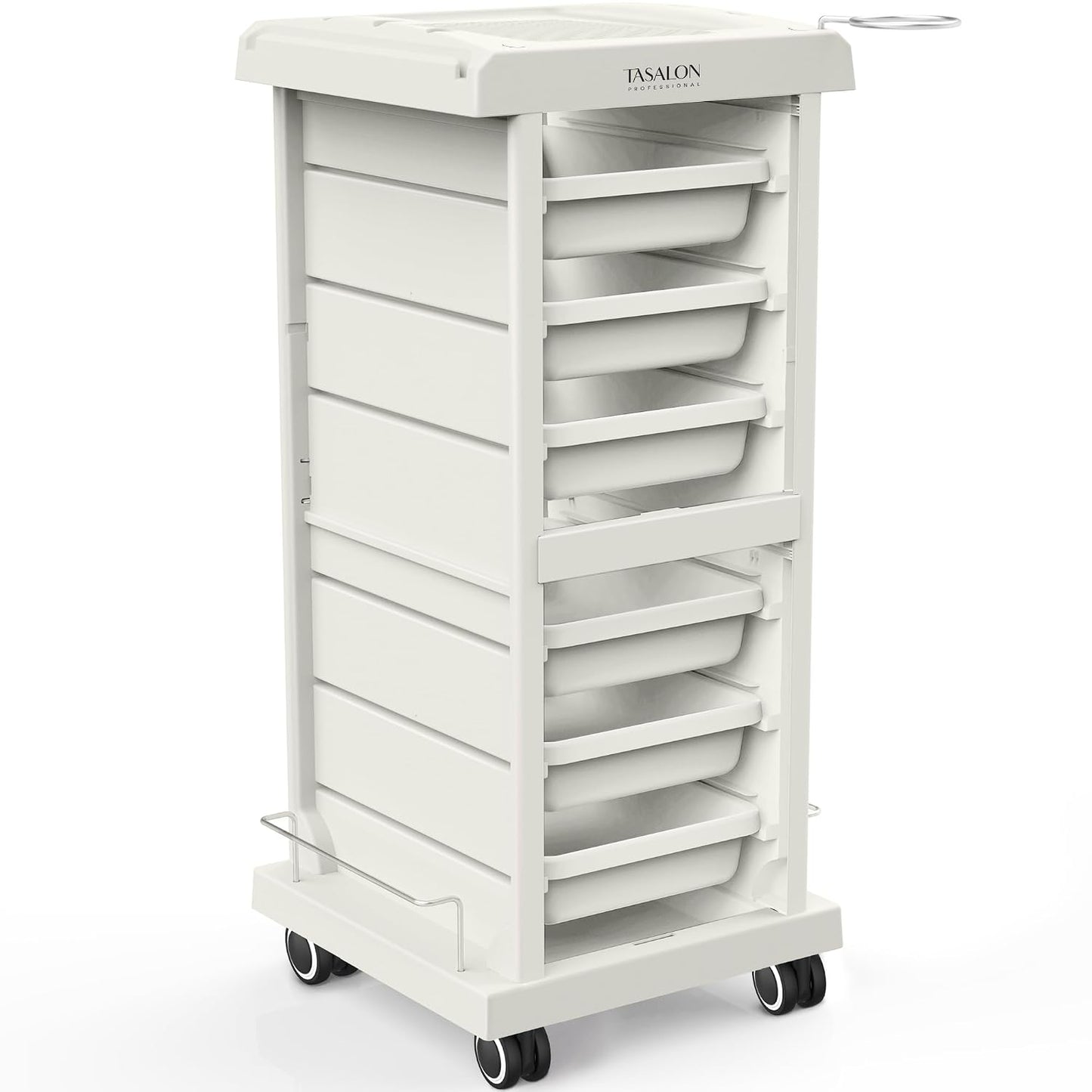 Salon Trolley - Space-Saving Rolling Cart with 6-Tray Storage for Salons & Tattoos | Multipurpose Design