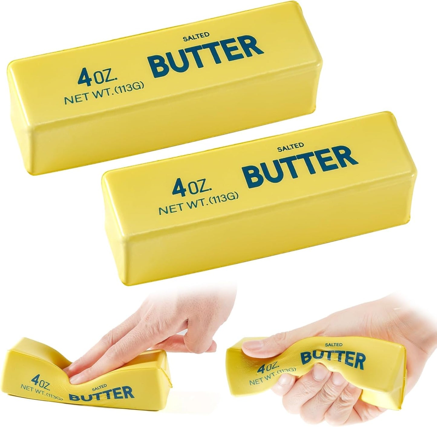 Butter Squishy Fidget Toy - Soft Slow Rising Stress Relief Squeeze Toy | Yellow Butter Stick for Office & Party Gifts