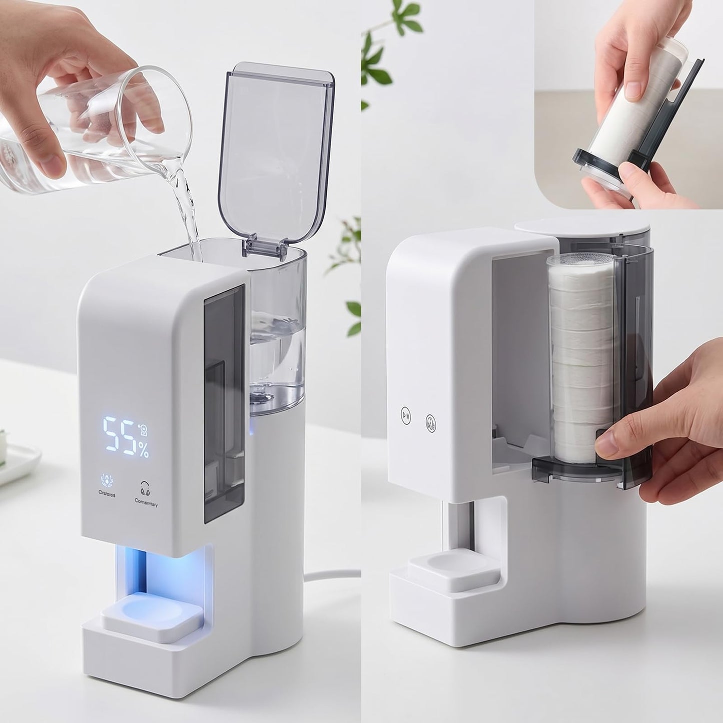 Disposable Spa hot Towel Warmer hot Towel Dispenser Towel Heater Machine Towel Refills ASIN B0H1VJ4DHG (hot Towel Machine+100PCS Towels)