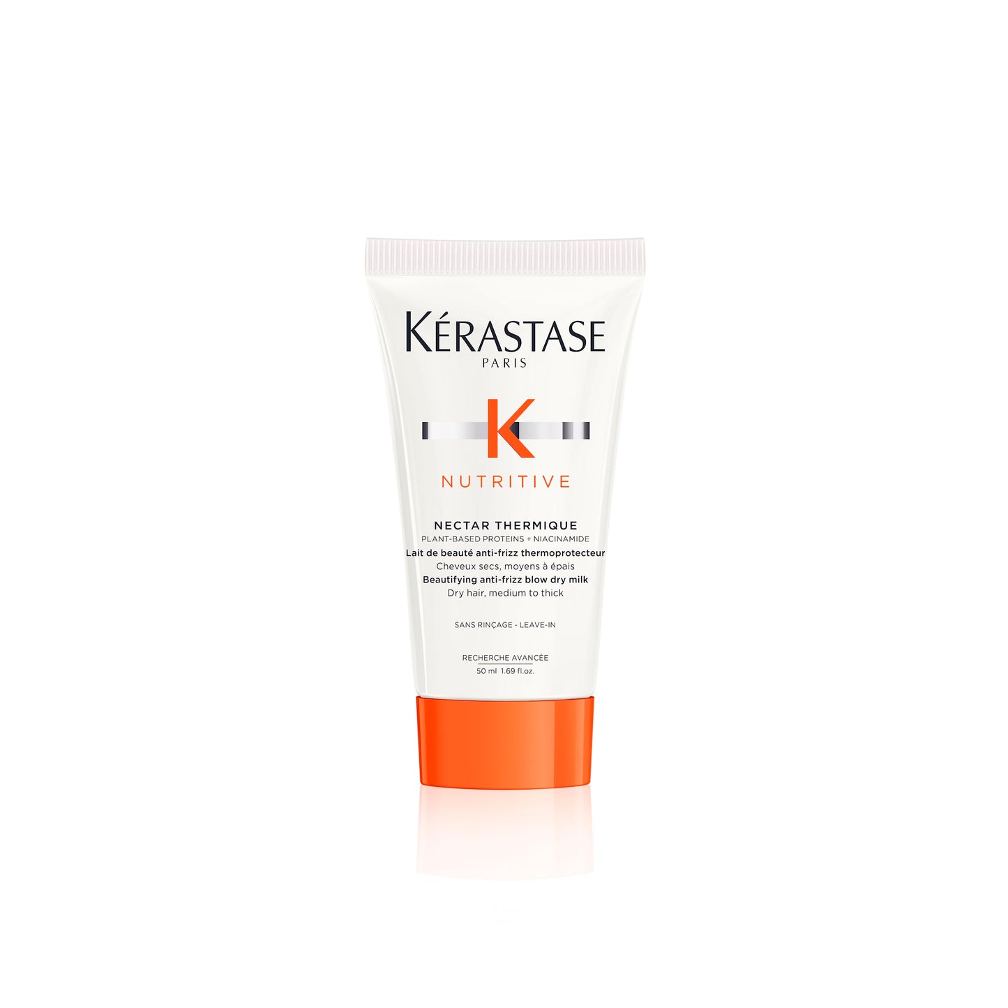 Kerastase Nutritive Nectar Thermique Heat Protecting Leave-In Cream | Deeply Condition and Reduce Frizz | Instant Softness & Shine | With Plant-based Proteins | For Medium to Thick Dry Hair|1.69 Fl Oz