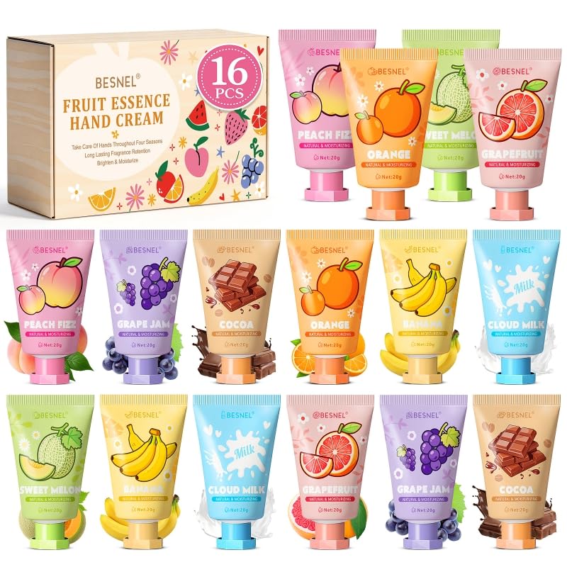 BESNEL 64 Pack Hand Cream Gift Set - Moisturizing Mini Lotions for Dry Hands | Ideal Teacher Appreciation & Birthday Gifts