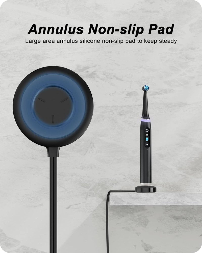 WUKUR Magnetic Charger Replacement for Oral-B iO Series 7/8/9/10 Electric Toothbrush, Magnetic Charging Base Compatible with Oral-B Electric Toothbrush iO Series (Black)