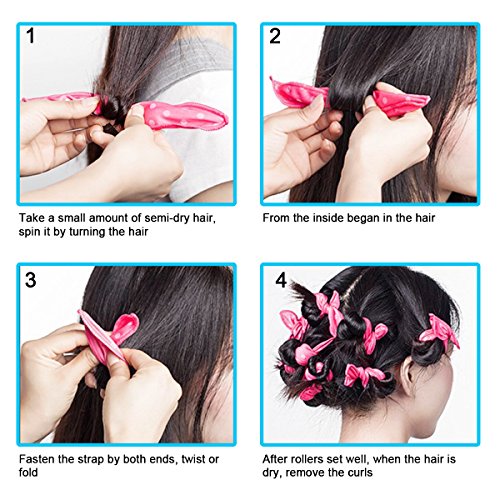 30 Count Foam Hair Curlers - Soft Sleep Rollers with Storage Bag