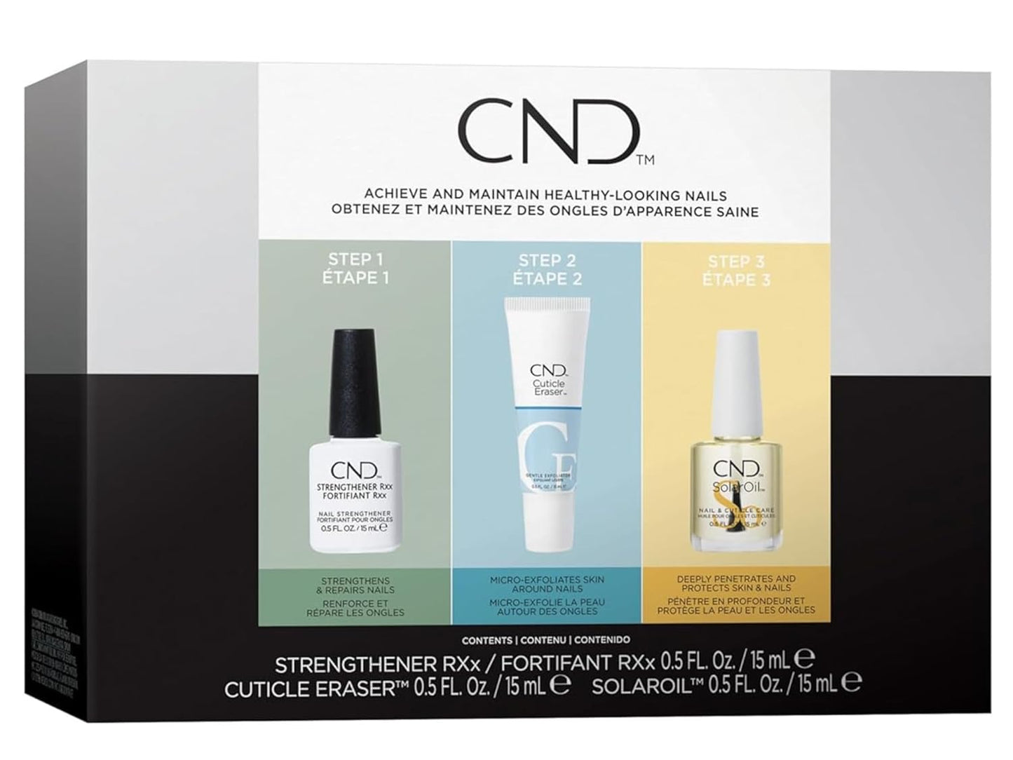 CND™ Care.Condition.Coat™ Kit - Nail Strengthener & Cuticle Treatment - 3-Piece Set for Healthy Nails