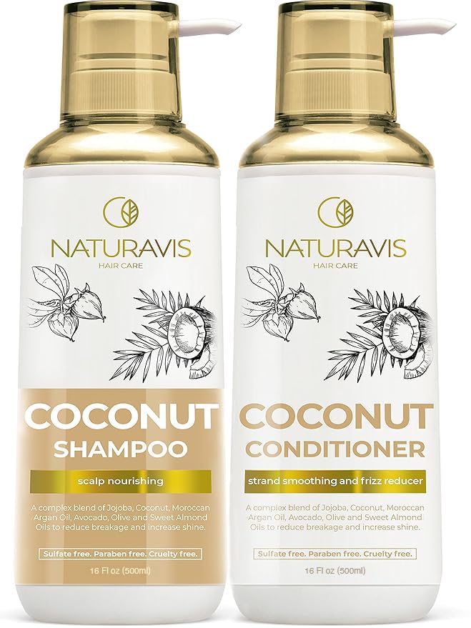 Biotin Shampoo & Conditioner Set - Sulfate-Free Formula for Thinning Hair | Volumizing Castor Oil Treatment with Rosemary