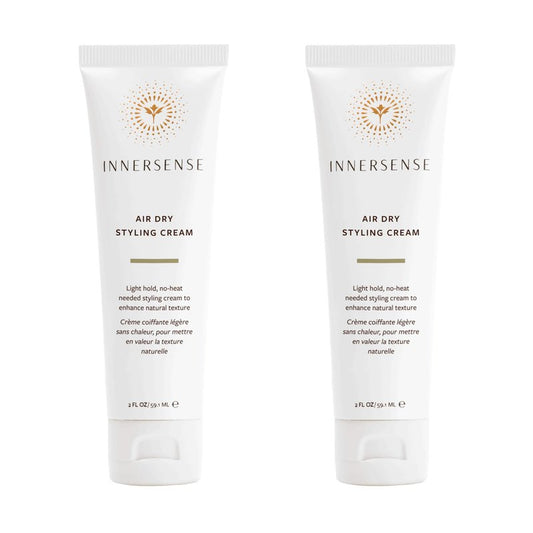 INNERSENSE Organic Beauty - Air Dry Styling Cream | Light-Hold, Reduce Frizz, Weightless Finish | Non-Toxic, Cruelty-Free, Clean Haircare (2 Pack; 2 oz | 51 ml)