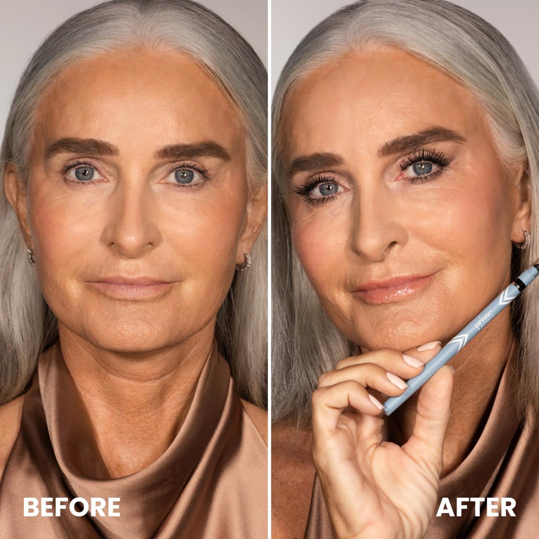 PrimeEyes Glide Eyeliner for Mature Women - Waterproof Gel Creme, Long-Lasting & Mess-Proof | Mulberry Color