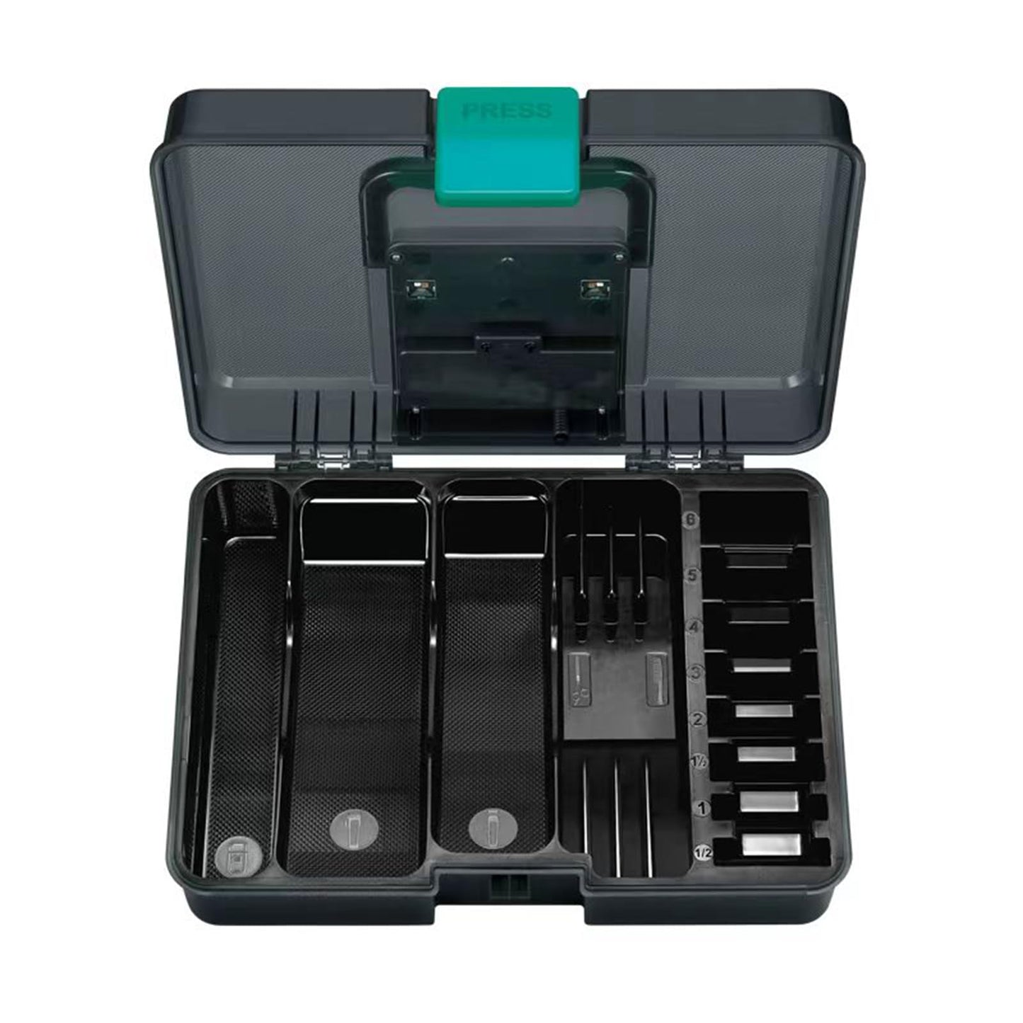VGR 840 Barber Tool Storage Box with 365nm Light Technology, USB Powered Professional Organizer for Clippers, Trimmers, Guards & Barber Accessories, LED Display, Multi-Compartment Design