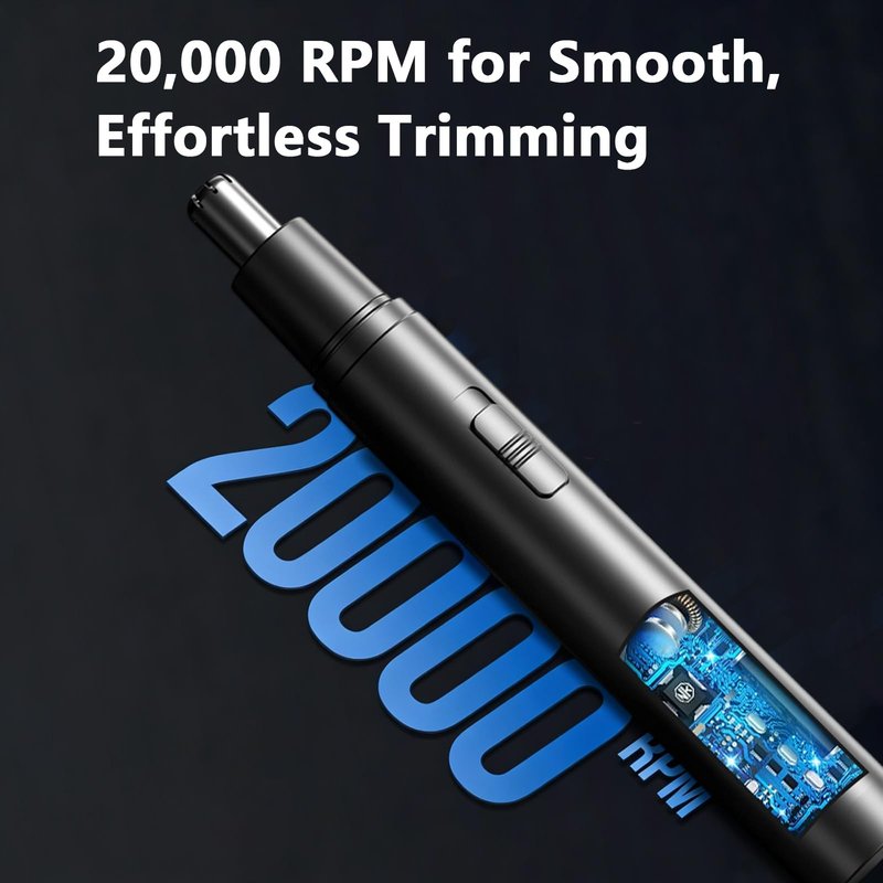 Todetana Nose Hair Trimmer for Men & Women, Painless Electric Nose & Ear Hair Trimmer, 360° Precision Trimming, USB Rechargeable, Easy Clean, Portable Grooming Tool, 2 Pack