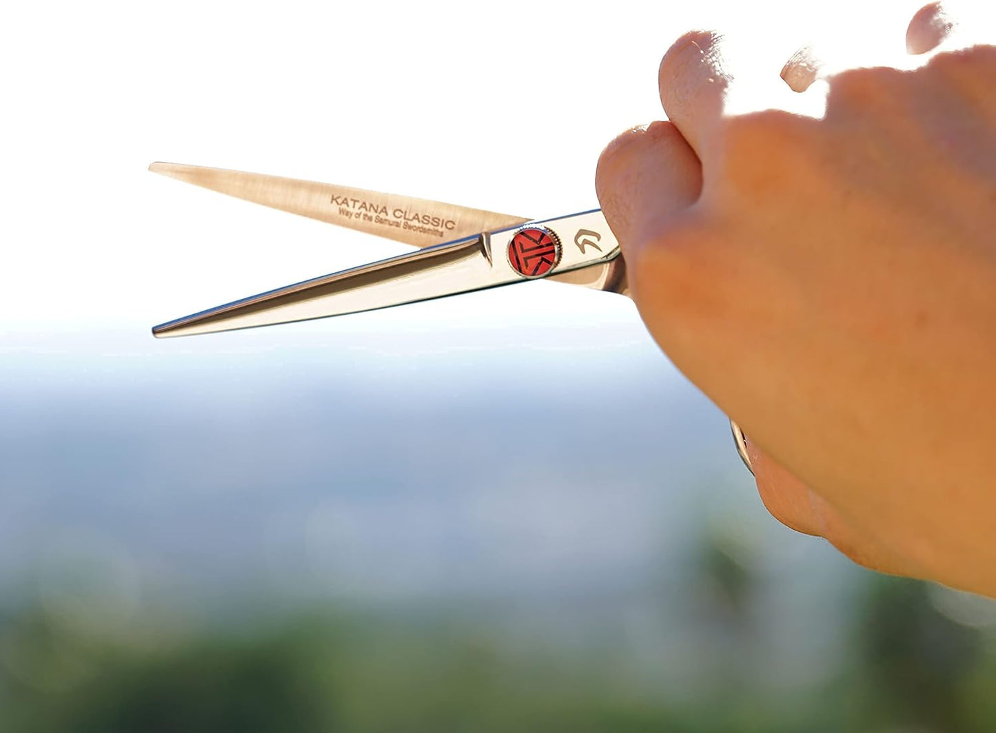 Tokko Katana Hair Cutting Scissors - 440C Japanese Stainless Steel Barber Shears | 6.5" with Adjustment Screw & Leather Case