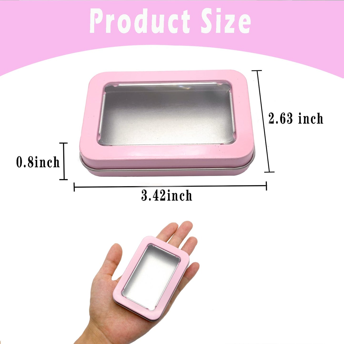 MatFirsmo Cotton Swab Holder for Travel, 2 Pcs Portable Small Dental Floss Holder Empty Metal Cotton Ball Holder, Travel Floss Picks Case with Dustproof Lid for Cotton Swabs Hair Ties Floss, Pink