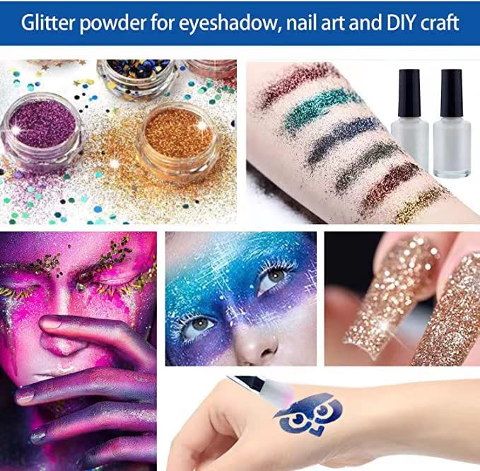 Temporary Glitter Tattoo Kit for Kids & Adults - 24 Colors & 187 Stencils