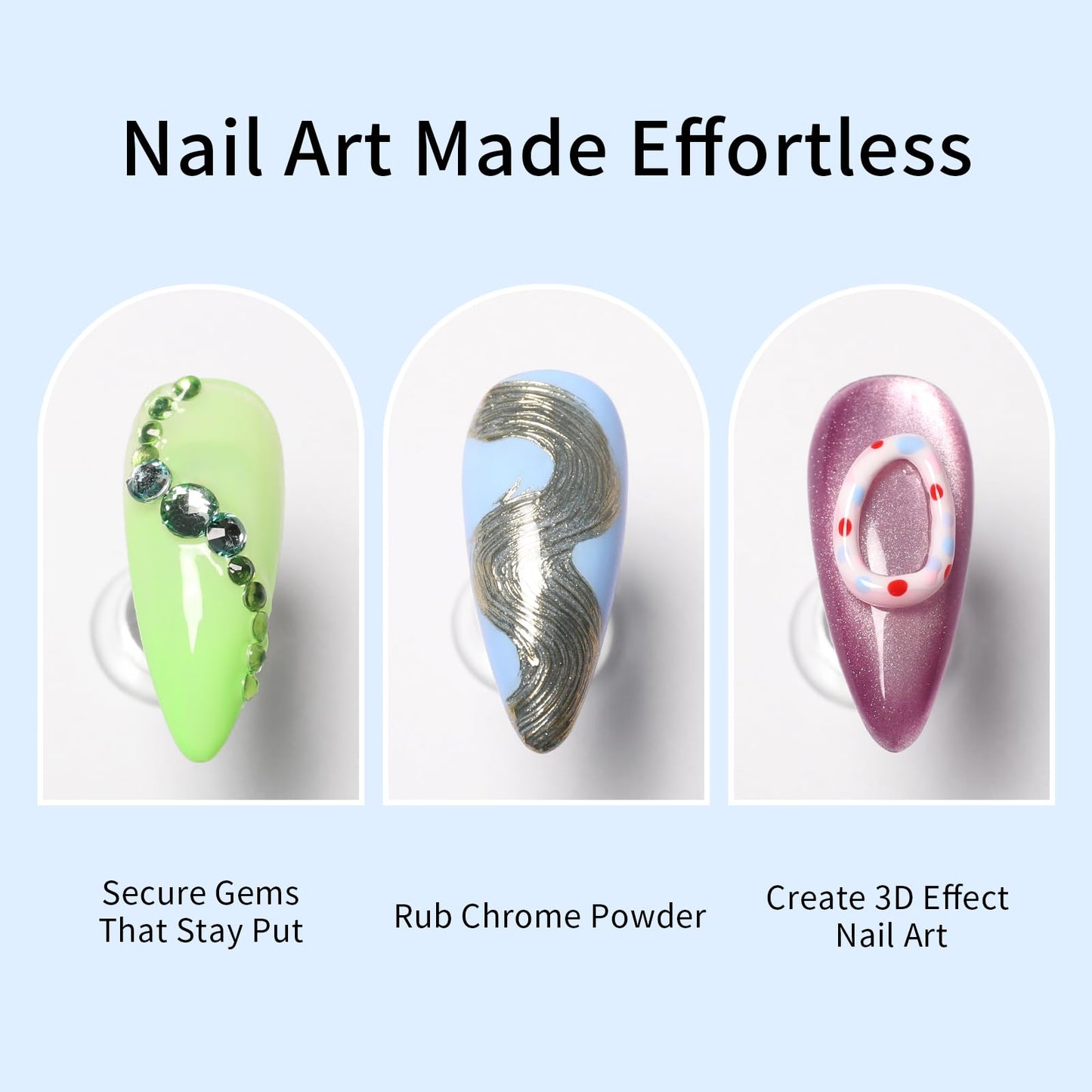 Firedeep 3D Sculpting Gel for Nail Art, Modeling Glue for Gems Decorations and Designs Clear No Wipe Gel Polish DIY Home Salon 15g