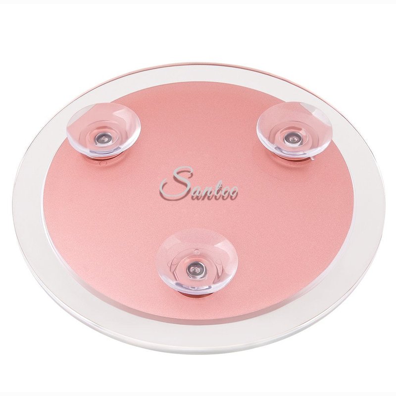 SANTOO 10X Magnifying Mirror - with 3 Mounting Suction Cups - Used for Precise Makeup - Eyebrows/Tweezing - Blackhead/Blemish Removal - Bathroom/Travel Makeup Mirror - 6 Inch Round