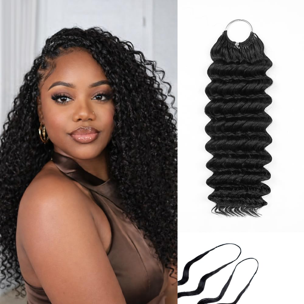 Burmese Curly Crochet Human Hair Extensions - 16 Inch, 50g, Natural Black | Perfect for Black Women