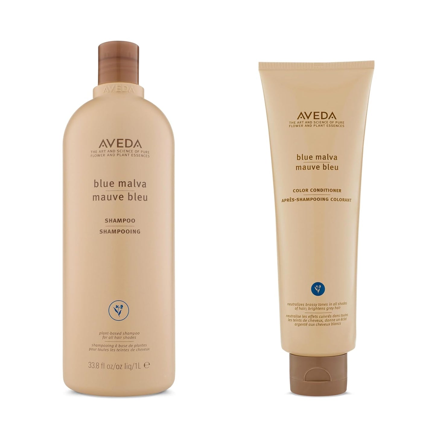 Aveda Blue Malva Shampoo - Purple Shampoo for Gray & Blonde Hair | Neutralizes Brassiness | 33.8 Fl Oz
