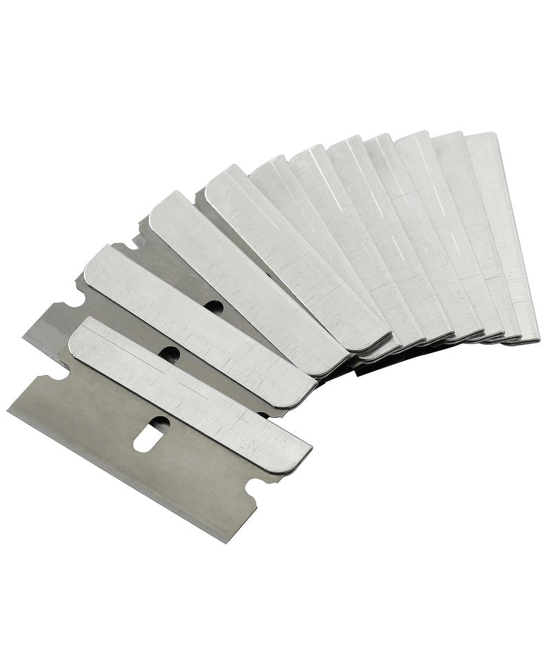 Bates Single Edge Razor Blades, 100 Pack, Silver, Straight Edge, Scraper Blades