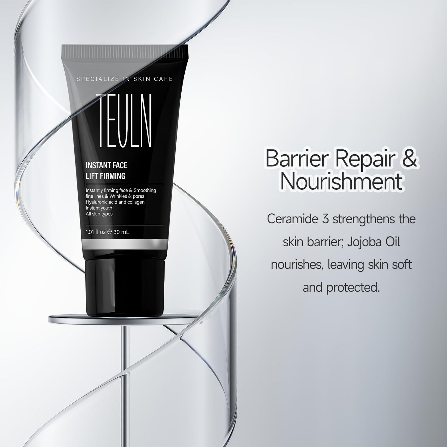 TEULN PDRN Instant Face Lift Cream,Instant Face Tightener, Smoothing Fine Lines, Wrinkles and Pores,Face Tightening and Lifting，Rapidly Improves the Look of Aged Skin for Women & Men