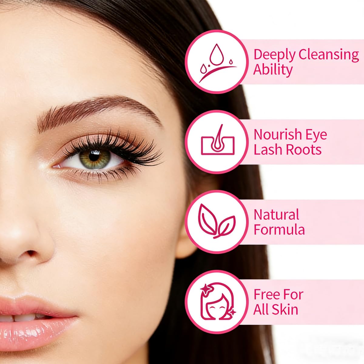 Whipped Lash Shampoo - Gentle Eyelash Extension Cleanser, 100ml | Safe Makeup Remover & Foam Cleaning Kit